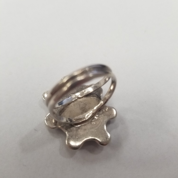 Estate Sterling Silver Mother of Pearl Ring - Picture 4 of 5